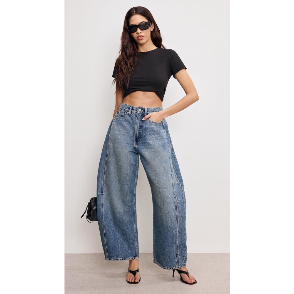 Good American / GOOD EXTREME BARREL JEANS Size Indigo Women’s New 0/25 - Picture 4 of 16